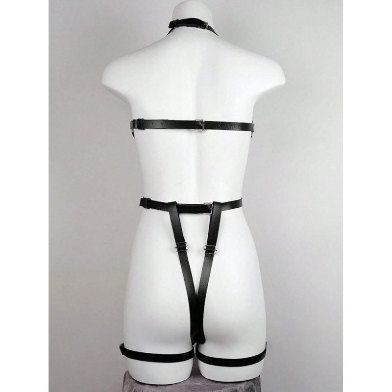 Ham tip Body Fetish Harness Femei Reglabil Negru 136 - imagine 5