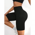 Colanți scurți sport damă talie înaltă Negru – FITINT 468 2025 12