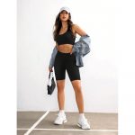 Colanți scurți sport damă talie înaltă Negru – FITINT 468 2025 18