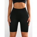 Colanți scurți sport damă talie înaltă Negru – FITINT 468 2025 8