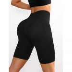 Colanți scurți sport damă talie înaltă Negru – FITINT 468 2025 10