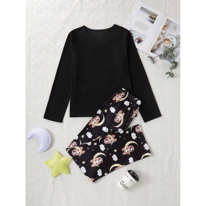 Pijama dama 2 piese FITINT Negru 323 2025 6