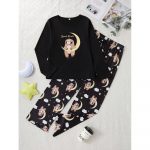 Pijama dama 2 piese FITINT Negru 323 2025 8