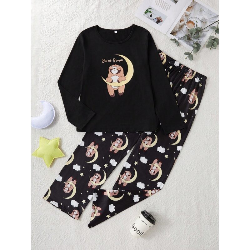 Pijama dama 2 piese FITINT Negru 323 2025 1