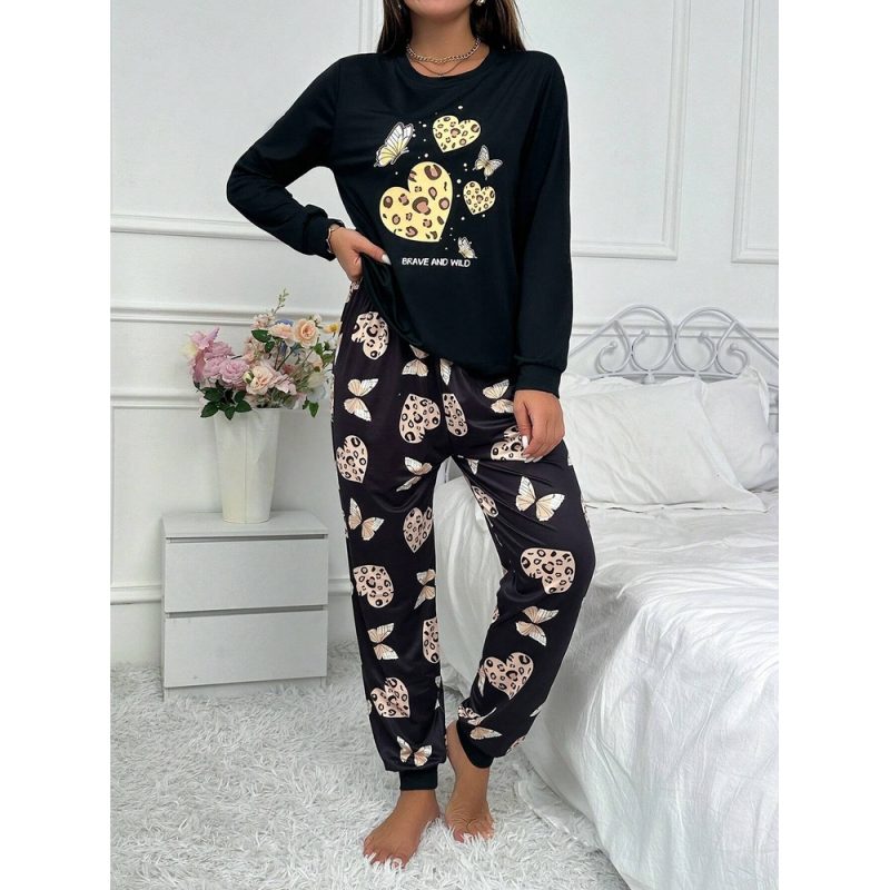 Pijama dama 2 piese FITINT Negru 326 2025 5