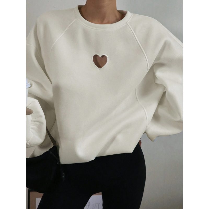 Pulover bluza cu maneca lunga FITINT Alb 2025 5