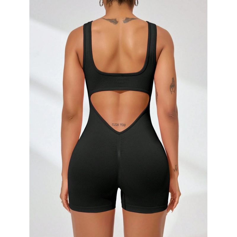 Salopetă fitness damă Negru – FITINT 085 2025 2