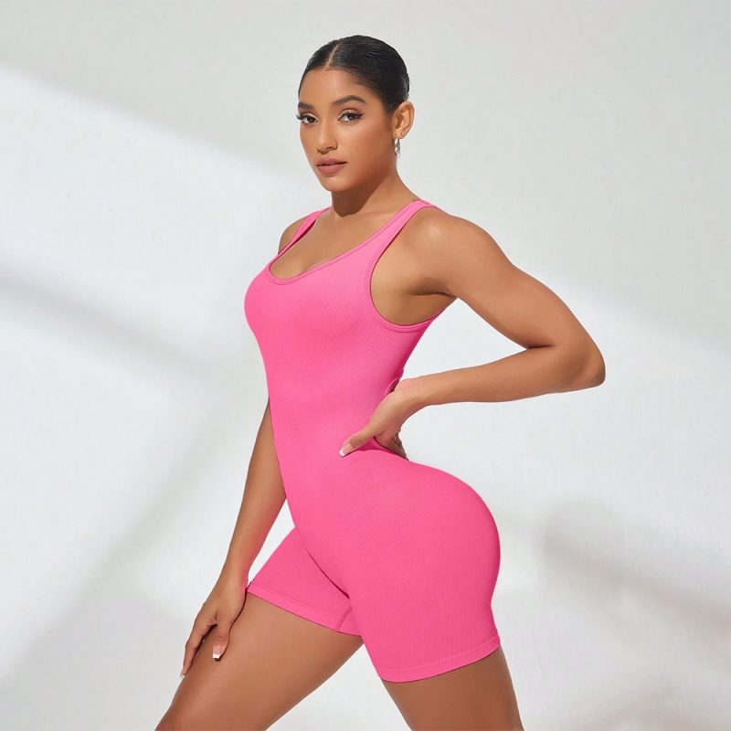 Salopetă fitness damă Roz – FITINT 085 2025 1