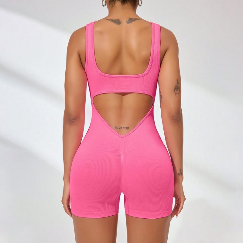 Salopetă fitness damă Roz – FITINT 085 2025 7