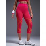 Colanți sport damă push up cu plasă elastică talie înaltă Rosu – FITINT 216 - imagine 2