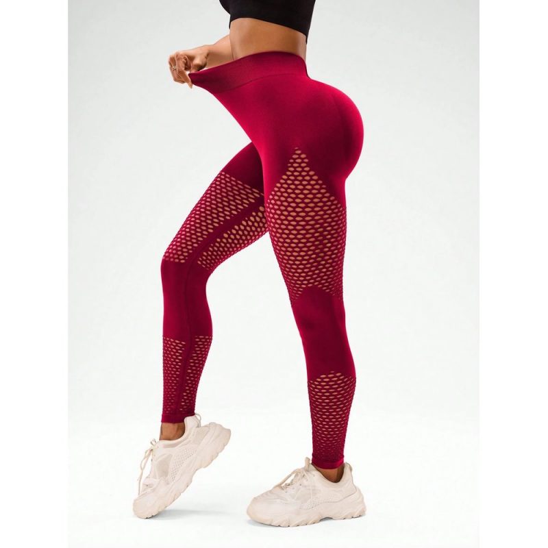 Colanți sport damă push-up Rosu – FITINT 317 2025 4
