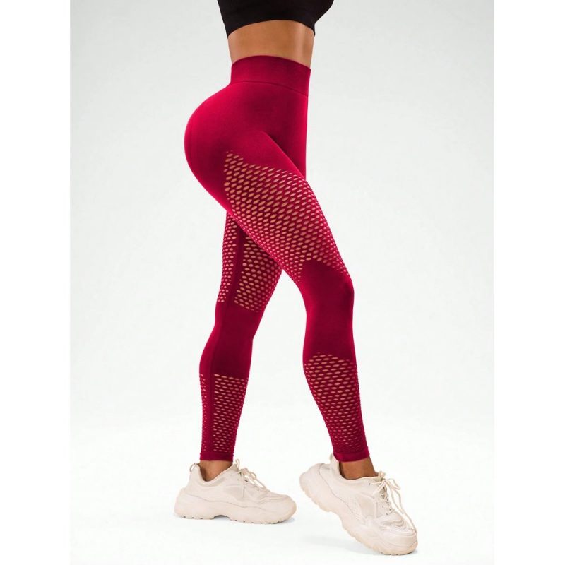 Colanți sport damă push-up Rosu – FITINT 317 2025 5