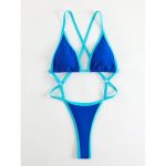 Costum de baie 2 piese damă Albastru Neon – FITINT 066 2025 15