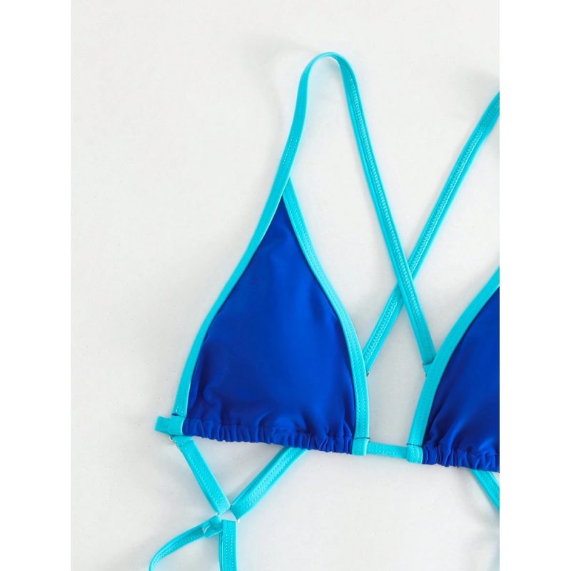 Costum de baie 2 piese damă Albastru Neon – FITINT 066 2025 6
