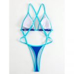 Costum de baie 2 piese damă Albastru Neon – FITINT 066 2025 11