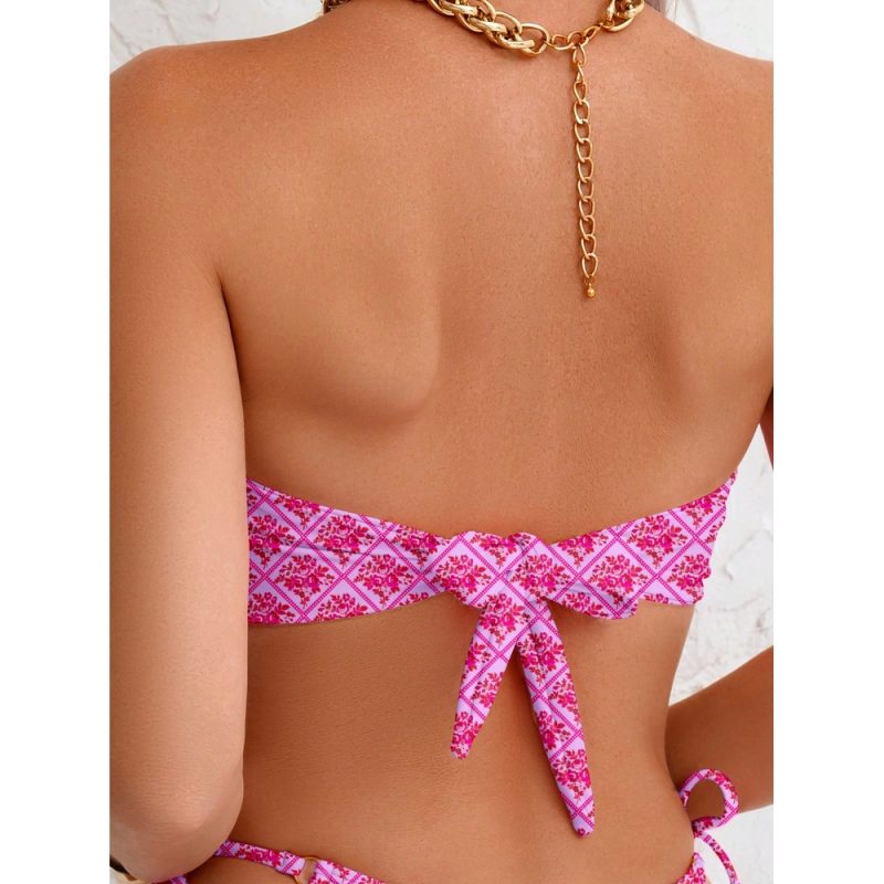 Costum de baie 2 piese imprimeu floral Multicolor – FITINT 239 2025 3