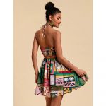Rochie damă casual cu prindere după gât Multicolor - FITINT 223 2025 15