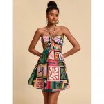 Rochie damă casual cu prindere după gât Multicolor - FITINT 223 2025 7
