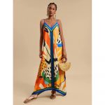 Rochie damă de vacanță decolteu în V imprimeu floral Multicolor – FITINT 446 2025 15