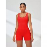 Salopetă fitness damă Rosu – FITINT 085 2025 11
