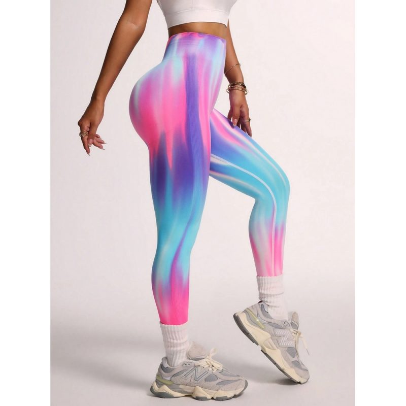Colanți sport damă push-up Multicolor – FITINT 346 2025 3