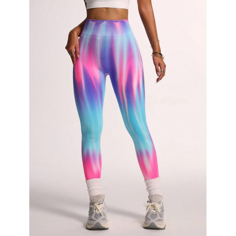 Colanți sport damă push-up Multicolor – FITINT 346 2025 1