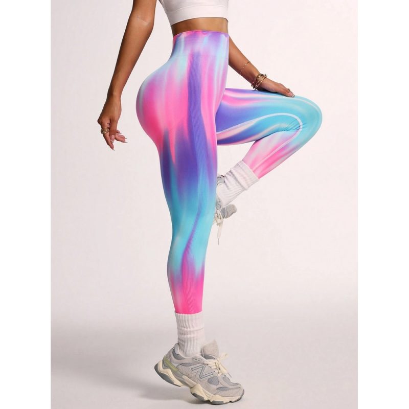 Colanți sport damă push-up Multicolor – FITINT 346 2025 5