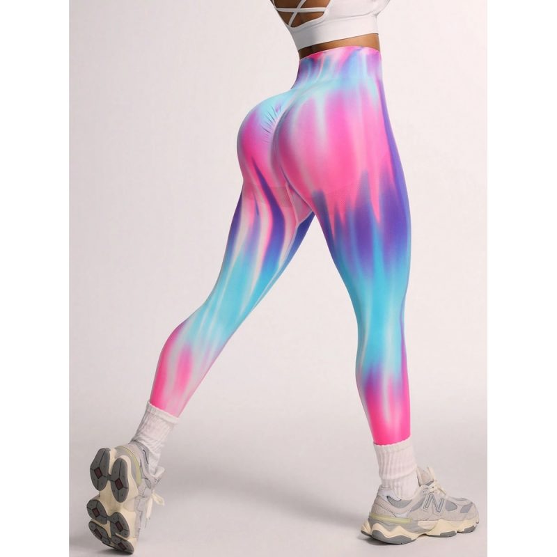 Colanți sport damă push-up Multicolor – FITINT 346 2025 6