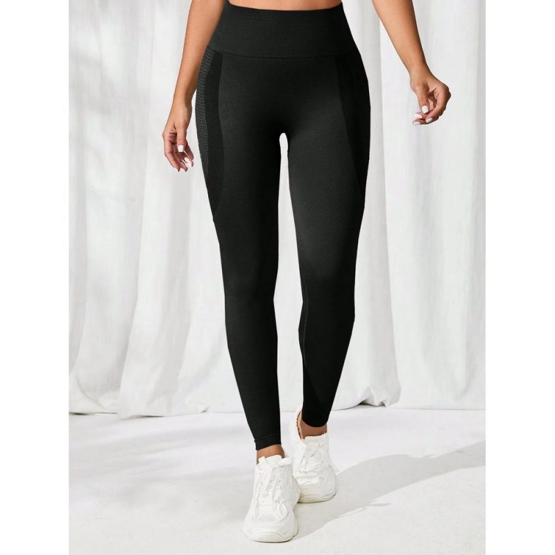 Colanți sport damă push-up talie înaltă Negru – FITINT 049 2025 5