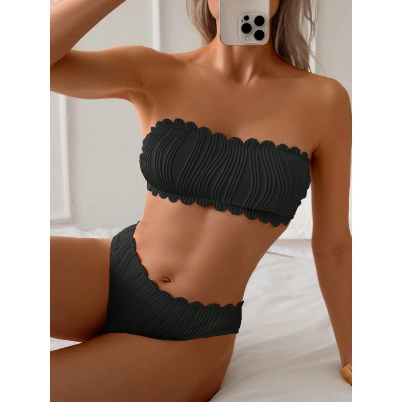 Costum de baie 2 piese Uni Negru – FITINT 325 2025 5