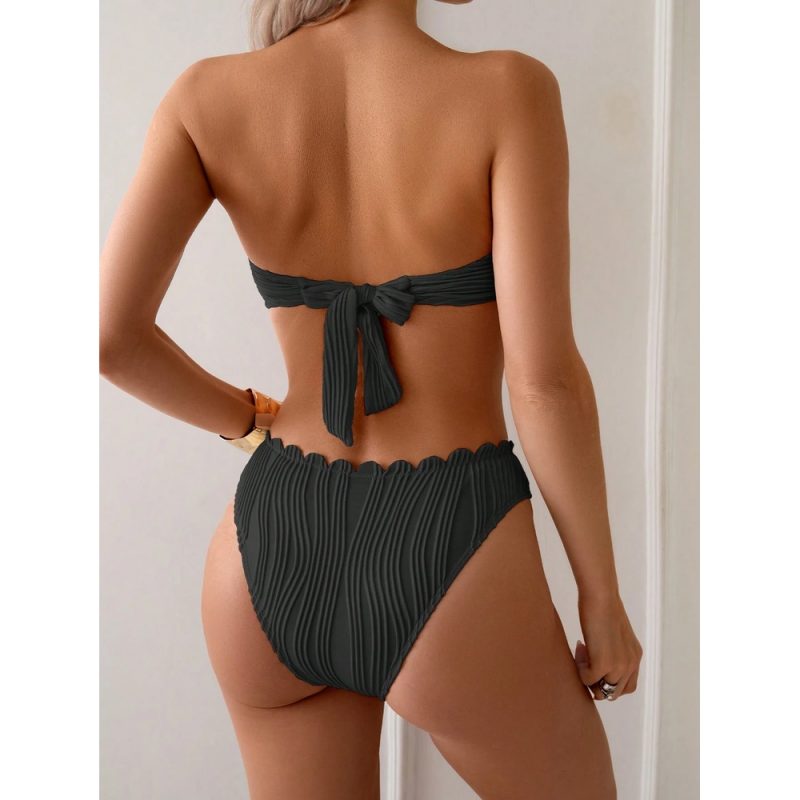 Costum de baie 2 piese Uni Negru – FITINT 325 2025 6