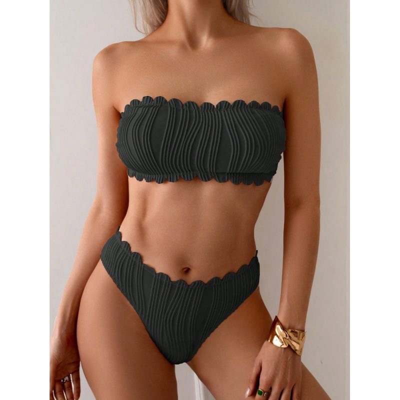 Costum de baie 2 piese Uni Negru – FITINT 325 2025 1