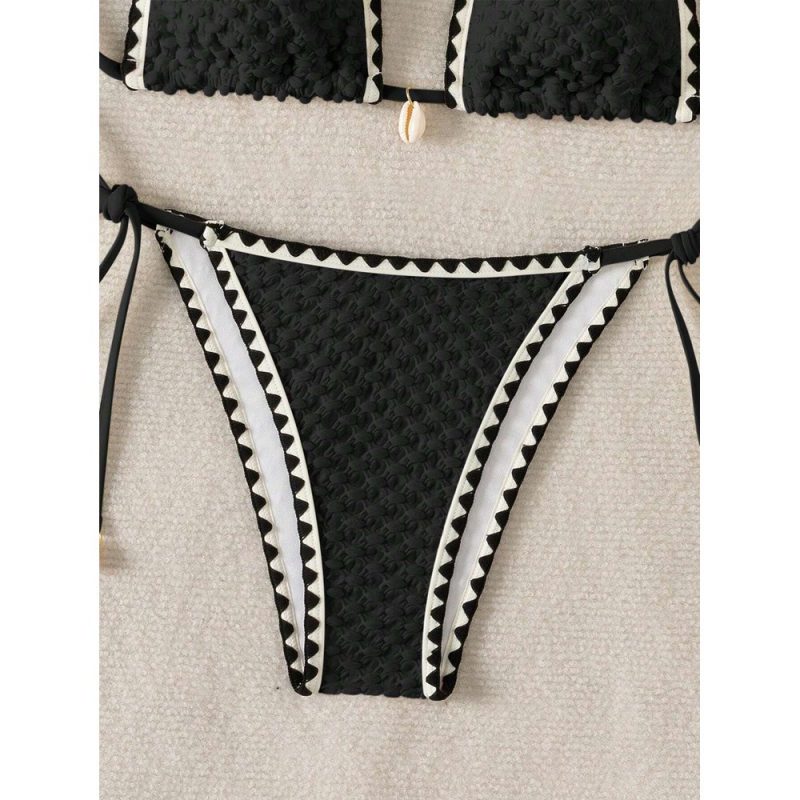 Costum de baie damă 2 piese ajustabil Negru – FITINT 105 2025 4