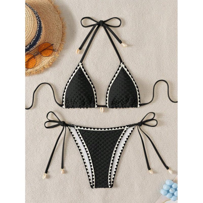 Costum de baie damă 2 piese ajustabil Negru – FITINT 105 2025 1