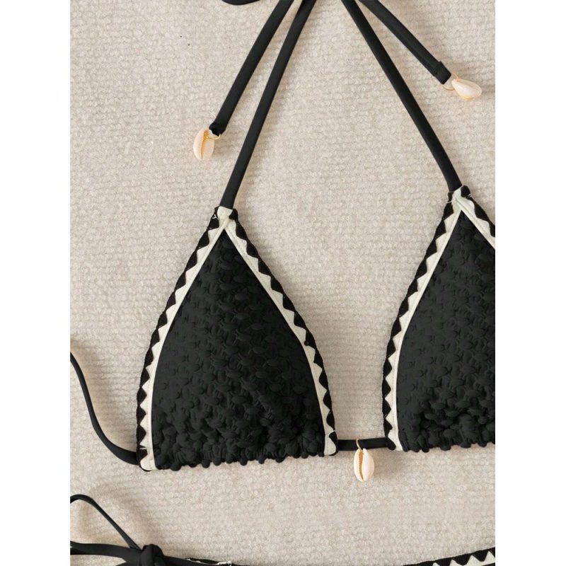 Costum de baie damă 2 piese ajustabil Negru – FITINT 105 2025 3