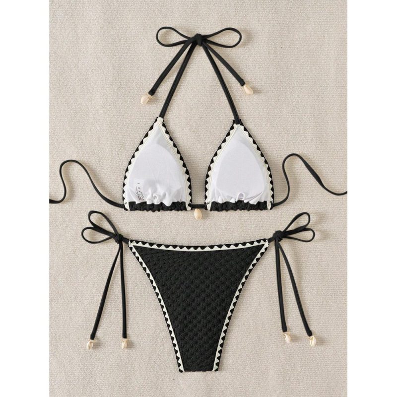 Costum de baie damă 2 piese ajustabil Negru – FITINT 105 2025 2