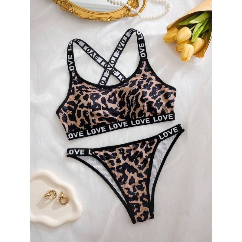 Set Sutien si Chilot cu Imprimeu Leopard - FITINT 213 2025 6