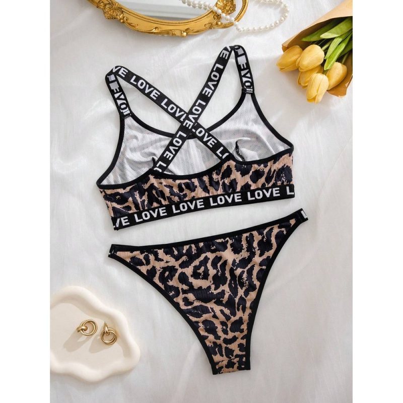 Set Sutien si Chilot cu Imprimeu Leopard - FITINT 213 2025 7
