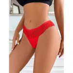 Chiloti dantela tanga dama FITINT Rosu 061 - imagine 4