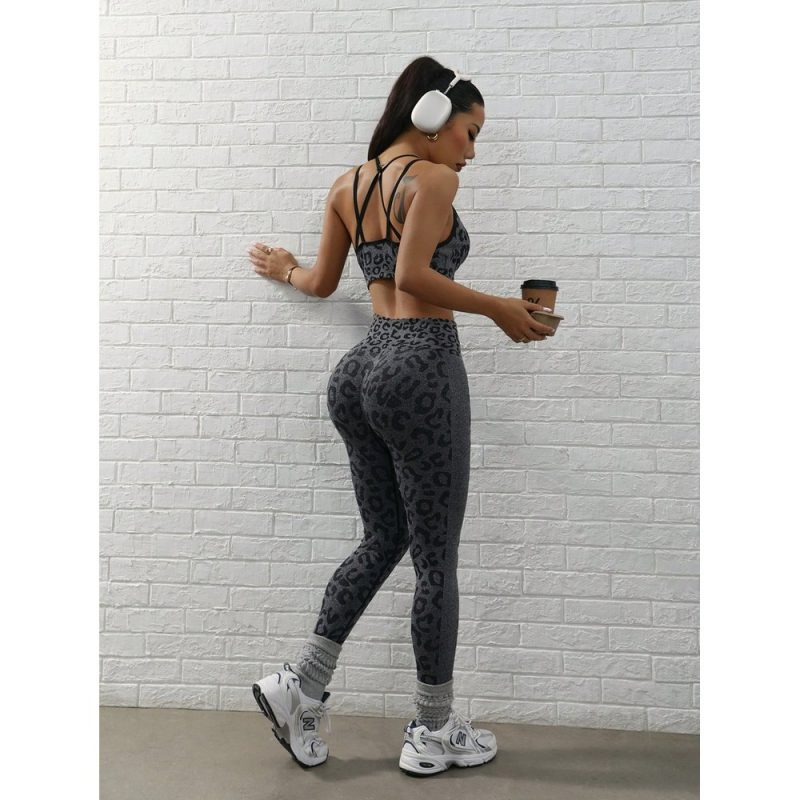 Compleu set sport damă push-up Gri – FITINT 142 - imagine 3
