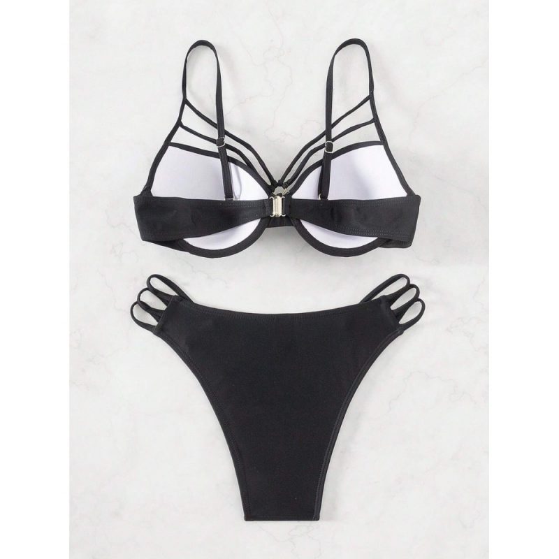 Costum de baie 2 piese damă Negru – FITINT 352 - imagine 5