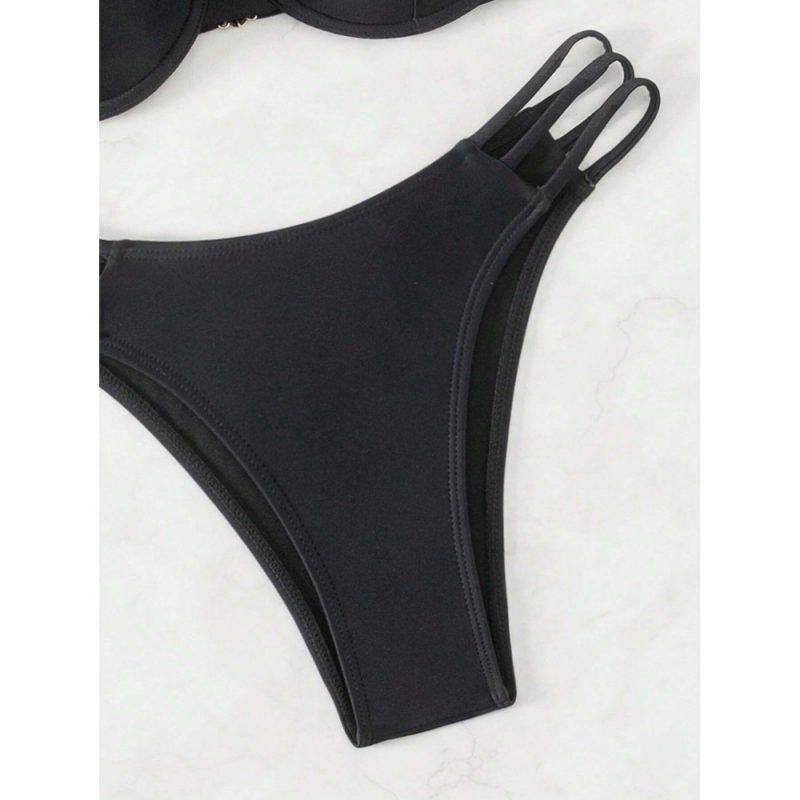 Costum de baie 2 piese damă Negru – FITINT 352 - imagine 6