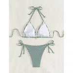 Costum de baie damă 2 piese ajustabil Alb cu Verde – FITINT 096 - imagine 5