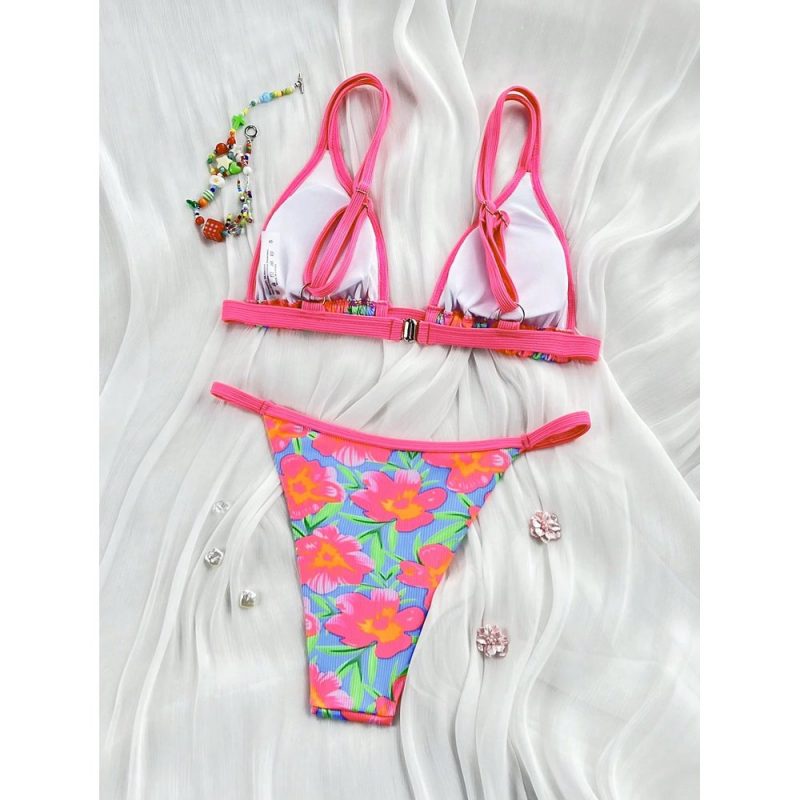 Costum de baie damă 2 Piese Roz – FITINT 152 - imagine 3