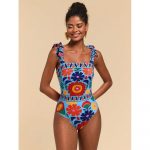Costum de baie damă întreg Albastru – FITINT 350 - imagine 6