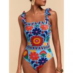 Costum de baie damă întreg Albastru – FITINT 350 - imagine 3