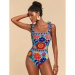 Costum de baie damă întreg Albastru – FITINT 350 - imagine 5