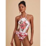 Costum de baie damă întreg cu spatele gol Multicolor – FITINT 039