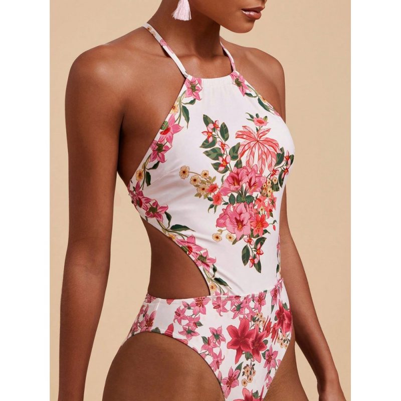 Costum de baie damă întreg cu spatele gol Multicolor – FITINT 039 - imagine 3