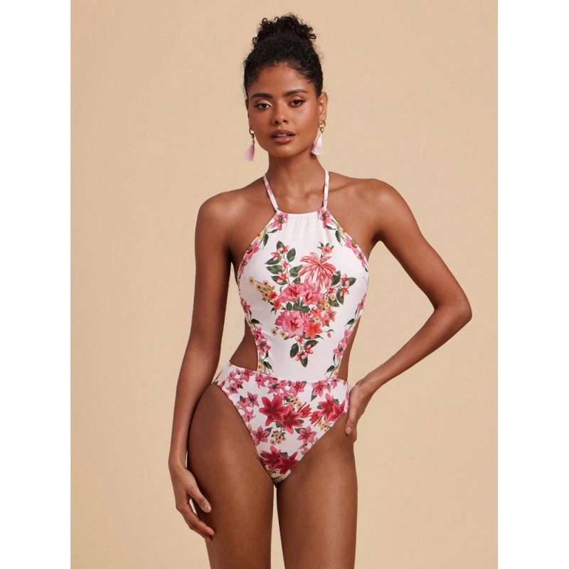 Costum de baie damă întreg cu spatele gol Multicolor – FITINT 039 - imagine 5